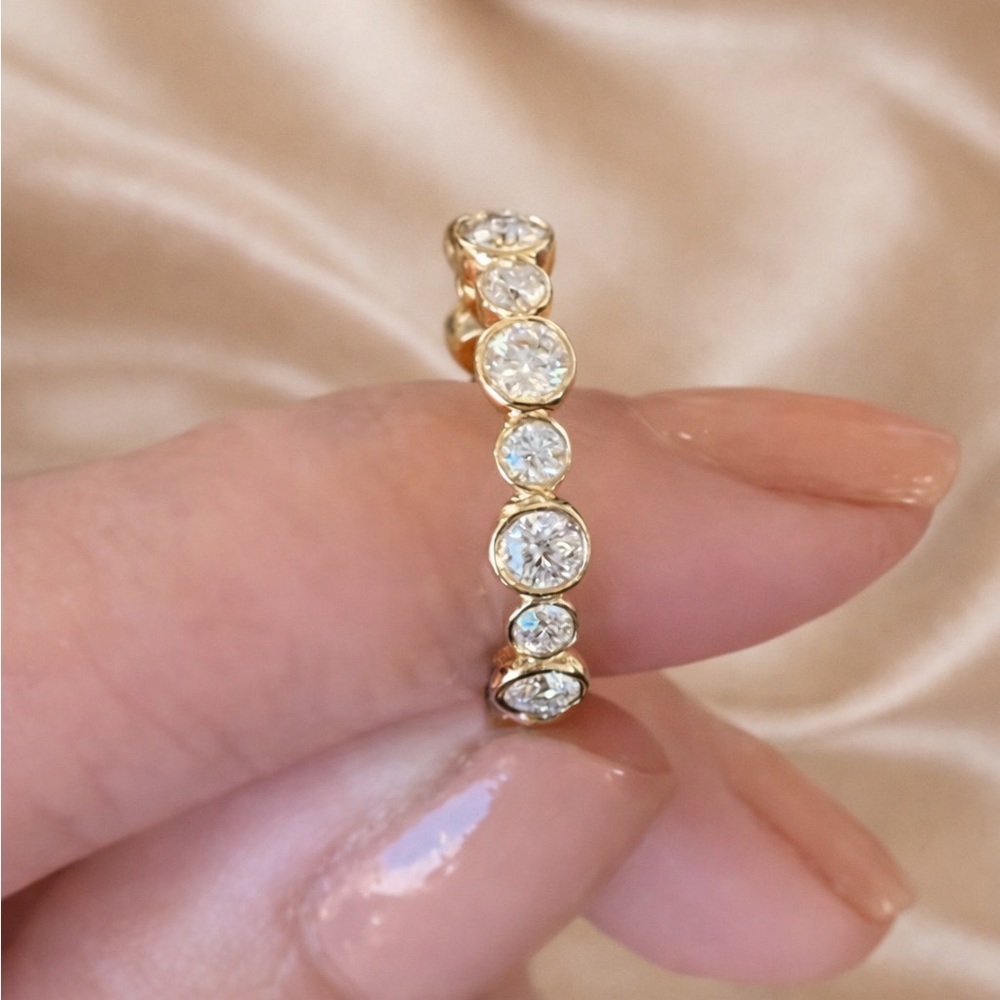 Celeste Gold Bezel Diamond Ring - Picture 2 of 12